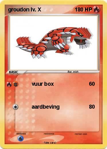Pokemon groudon lv. X