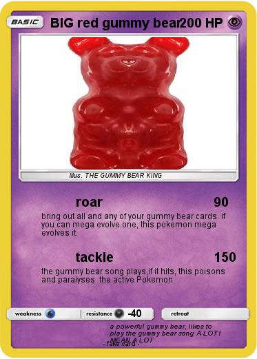 Pokemon BIG red gummy bear