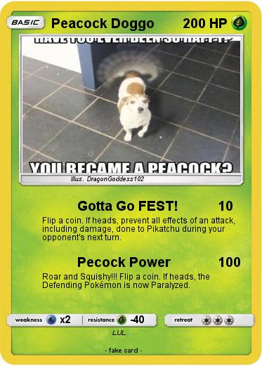 Pokemon Peacock Doggo