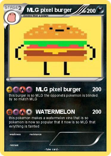 Pokemon MLG pixel burger