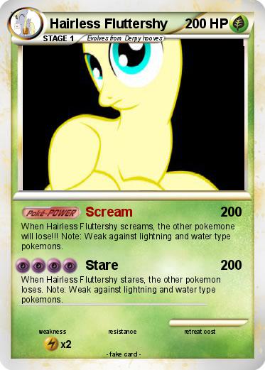 Pokemon Hairless Fluttershy