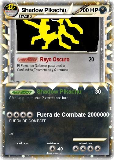 Pokemon Shadow Pikachu