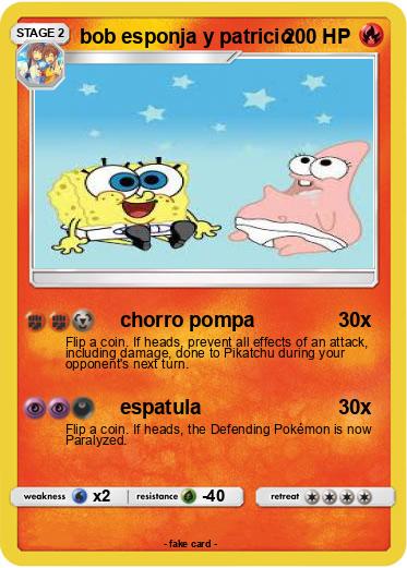 Pokemon bob esponja y patricio