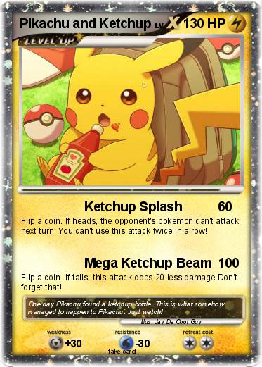 Pokemon Pikachu and Ketchup