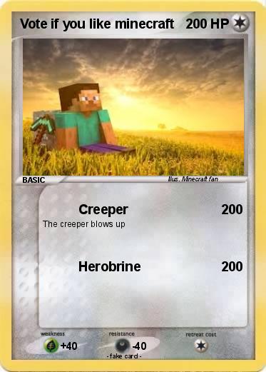 Pokemon Vote if you like minecraft