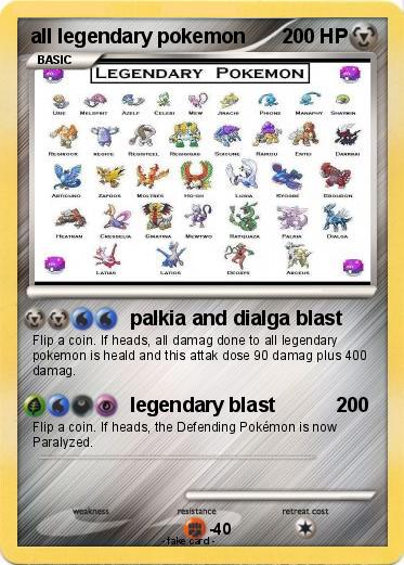 Pokemon all legendary pokemon