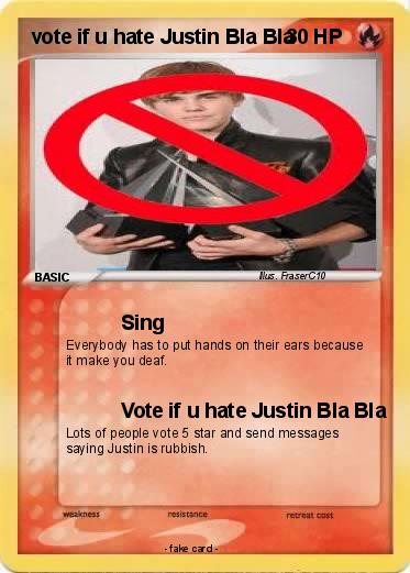 Pokemon vote if u hate Justin Bla Bla
