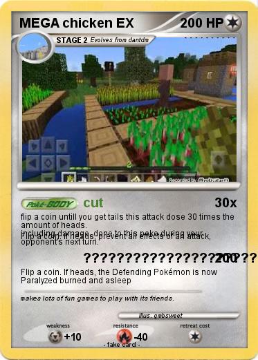 Pokemon MEGA chicken EX
