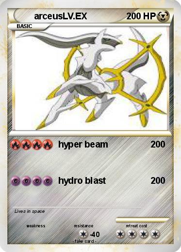 Pokemon arceusLV.EX