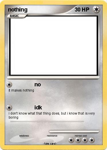 Pokemon nothing