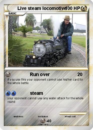 Pokemon Live steam locomotive