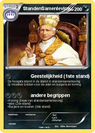 Pokemon StandenSamenleving