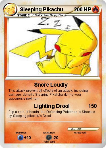 Pokemon Sleeping Pikachu