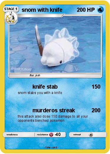 Pokemon snom with knife