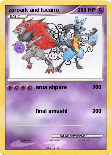 Pokemon zoroark and lucario
