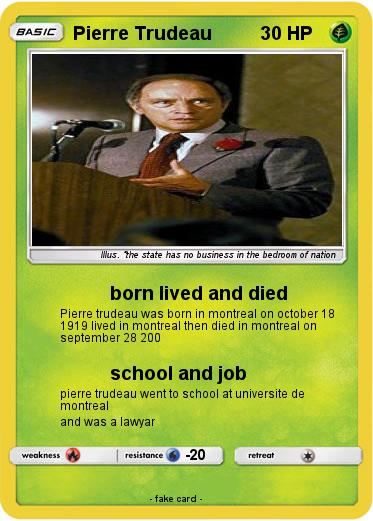 Pokemon Pierre Trudeau