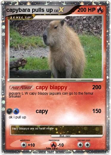 Pokemon capybara pulls up