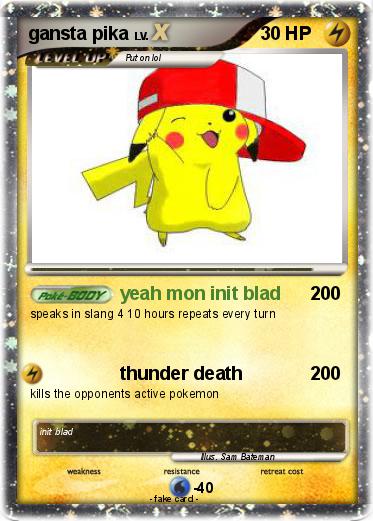 Pokemon gansta pika