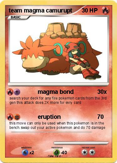 Pokemon team magma camurupt