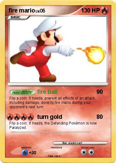 Pokemon fire mario