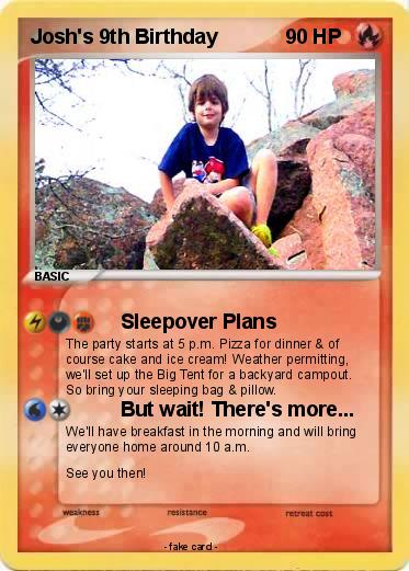 Pokemon Josh's 9th Birthday