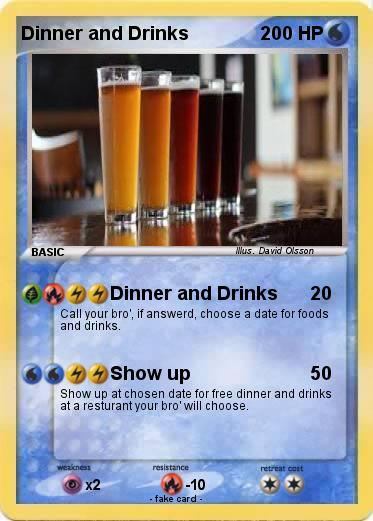 Pokemon Dinner and Drinks