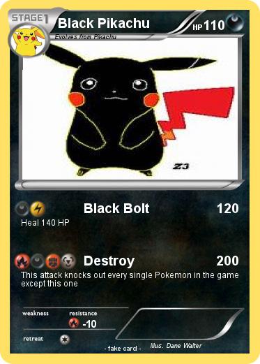 Pokemon Black Pikachu