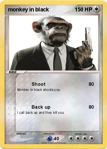 Pokemon monkey in black