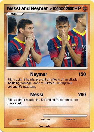 Pokemon Messi and Neymar