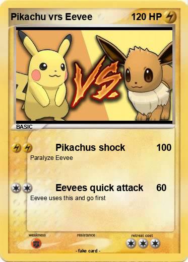 Pokemon Pikachu vrs Eevee