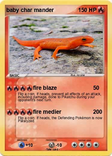 Pokemon baby char mander