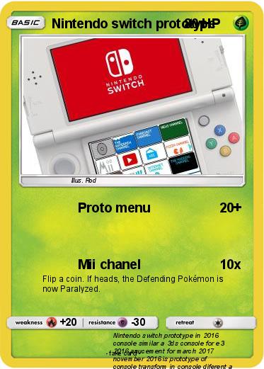 Pokemon Nintendo switch prototype