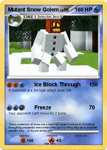 Pokemon Mutant Snow Golem