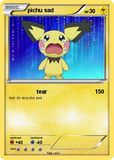 Pokemon pichu sad
