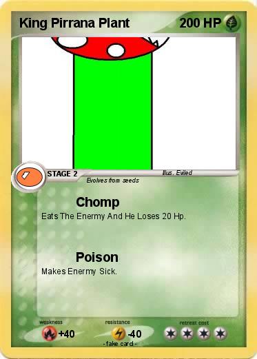 Pokemon King Pirrana Plant
