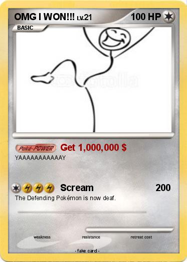 Pokemon OMG I WON!!!