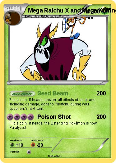 Pokemon Mega Raichu X and Mega Koffing G