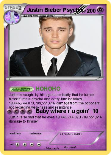 Pokemon Justin Bieber Psycho