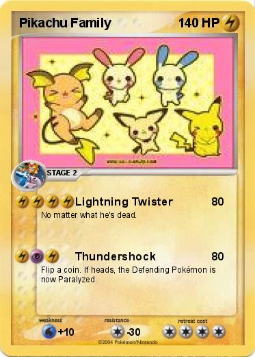 Pokemon Pikachu Family