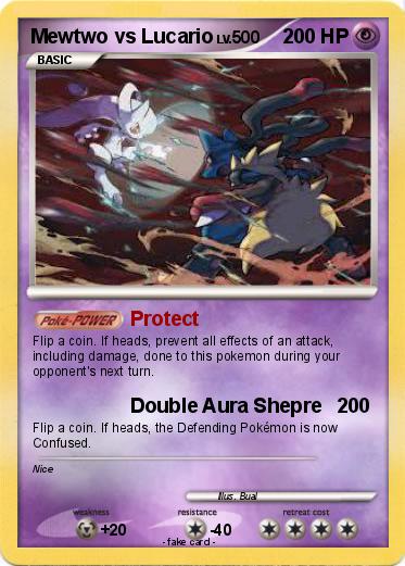 Pokemon Mewtwo vs Lucario
