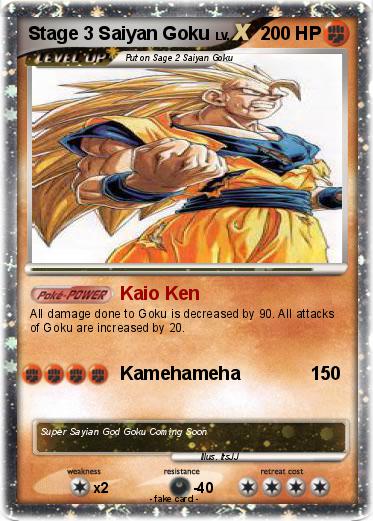 Pokemon Stage 3 Saiyan Goku