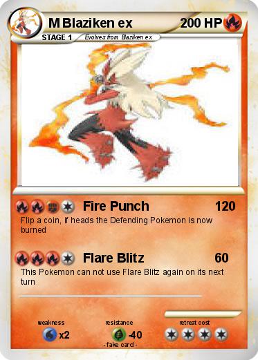 Pokemon M Blaziken ex