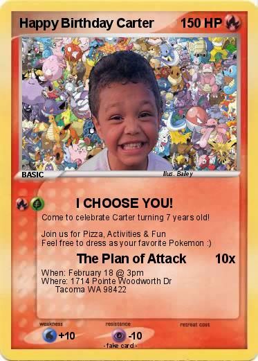 Pokemon Happy Birthday Carter