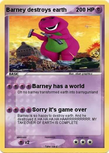 Pokemon Barney destroys earth