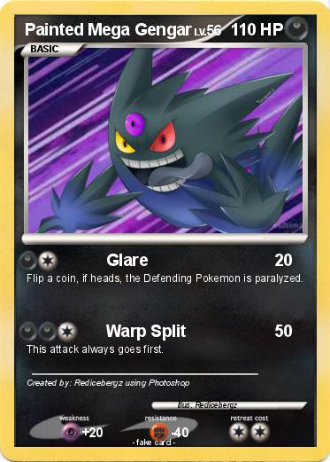 Pokemon Painted Mega Gengar