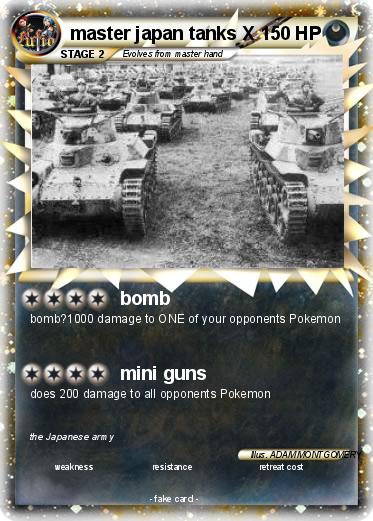 Pokemon master japan tanks X