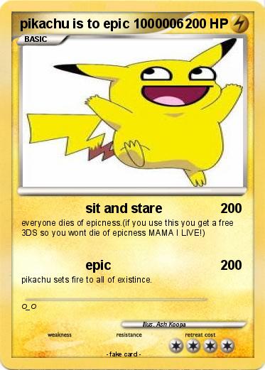 Pokemon pikachu is to epic 1000006