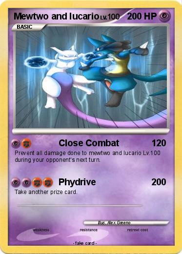 Pokemon Mewtwo and lucario