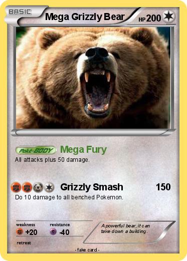 Pokemon Mega Grizzly Bear
