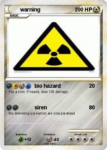Pokemon warning
